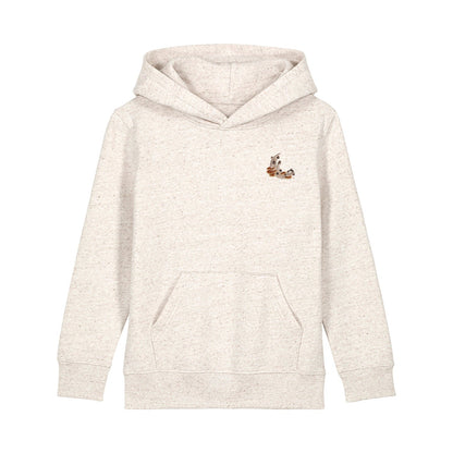 Mushroom Moon Crescent Embroidered Kids Hoodie