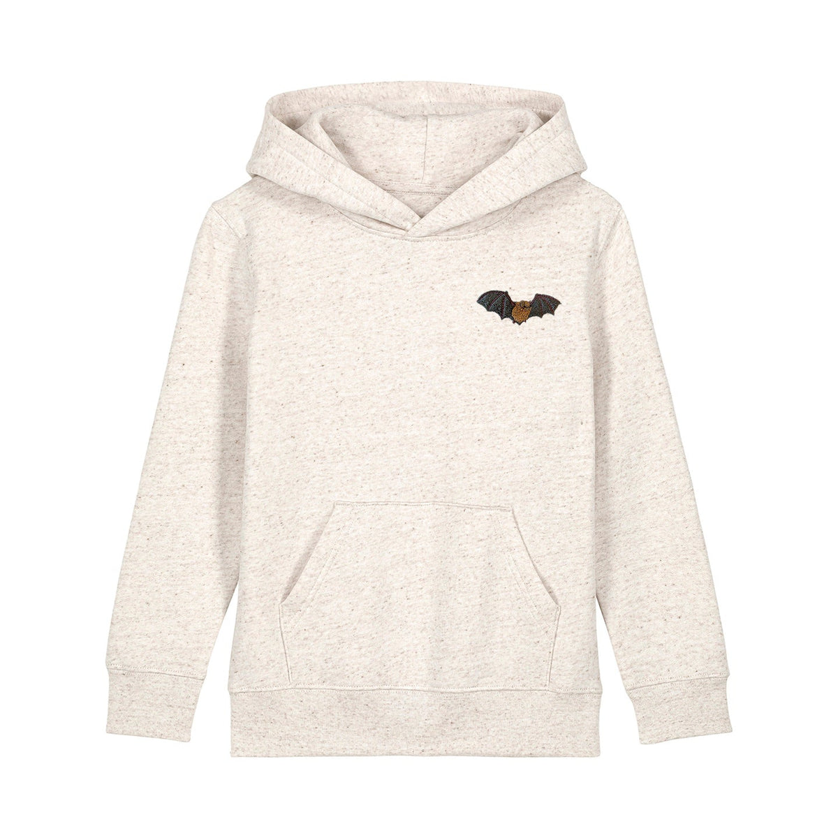 Noctule Bat Embroidered Kids Hoodie