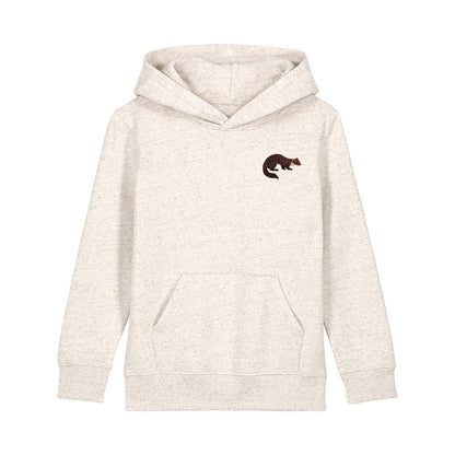Pine Marten Embroidered Kids Hoodie