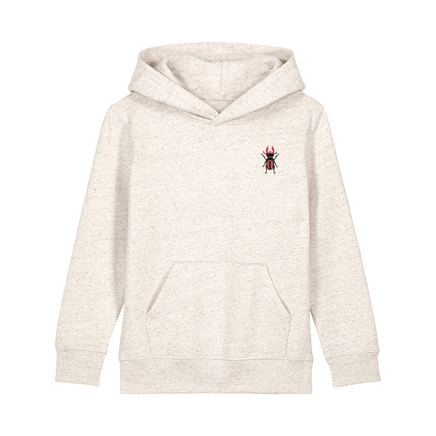 Stag Beetle Embroidered Kids Hoodie