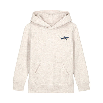 Thresher Shark Embroidered Kids Hoodie
