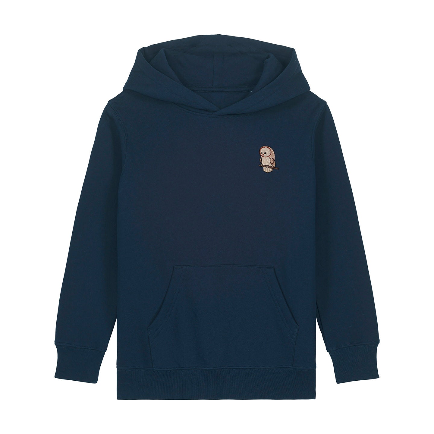 Barn Owl Cute Embroidered Kids Hoodie