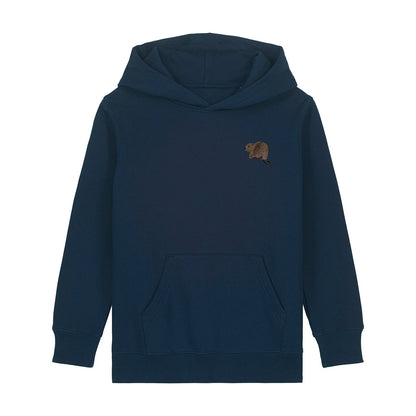 Beaver Riverside Embroidered Kids Hoodie