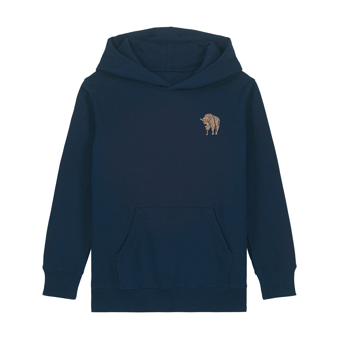 Bison Embroidered Kids Hoodie