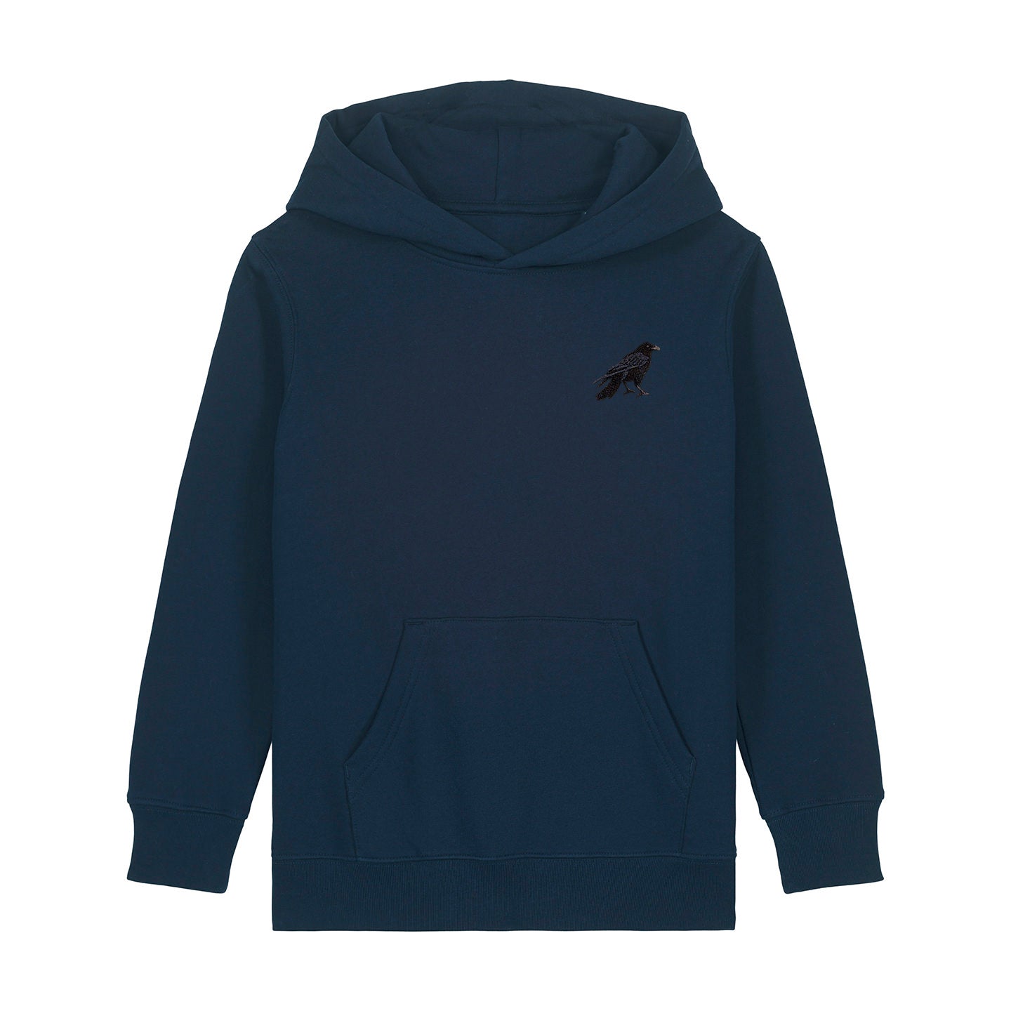 Crow Embroidered Kids Hoodie