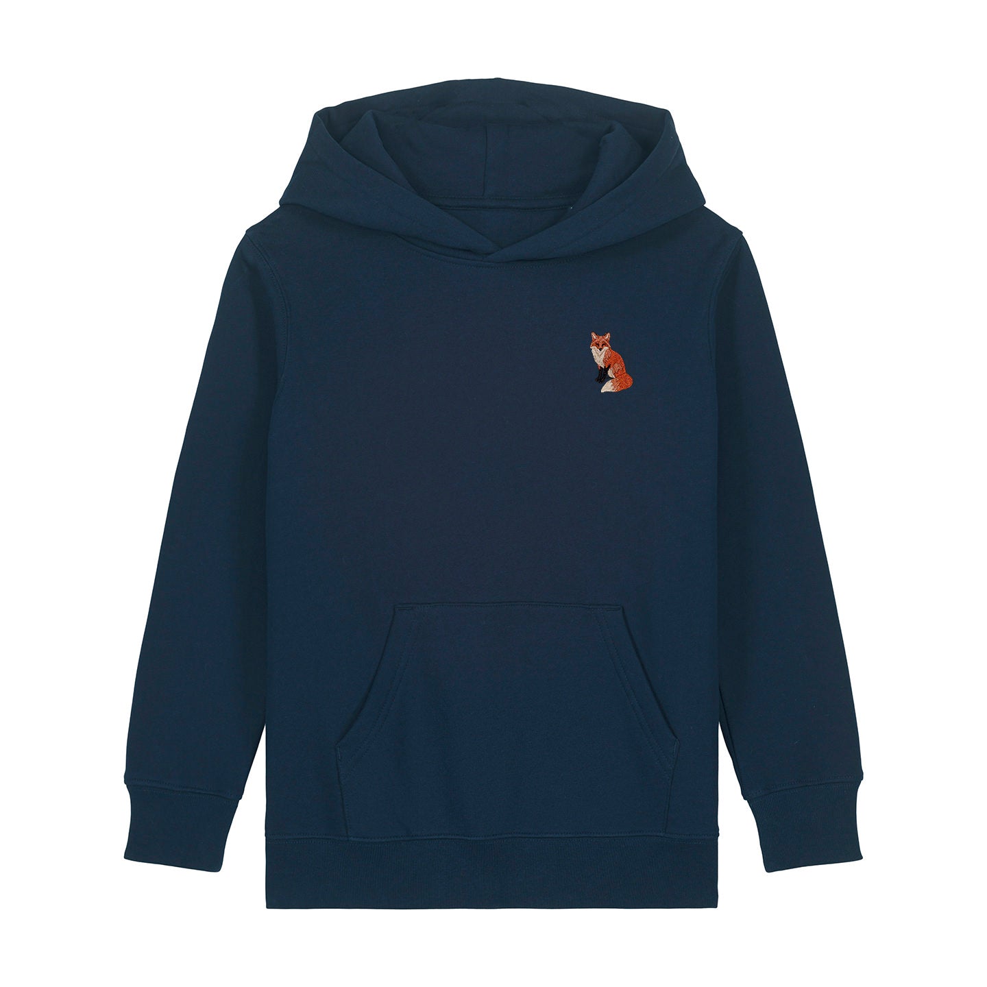 Fox Embroidered Kids Hoodie