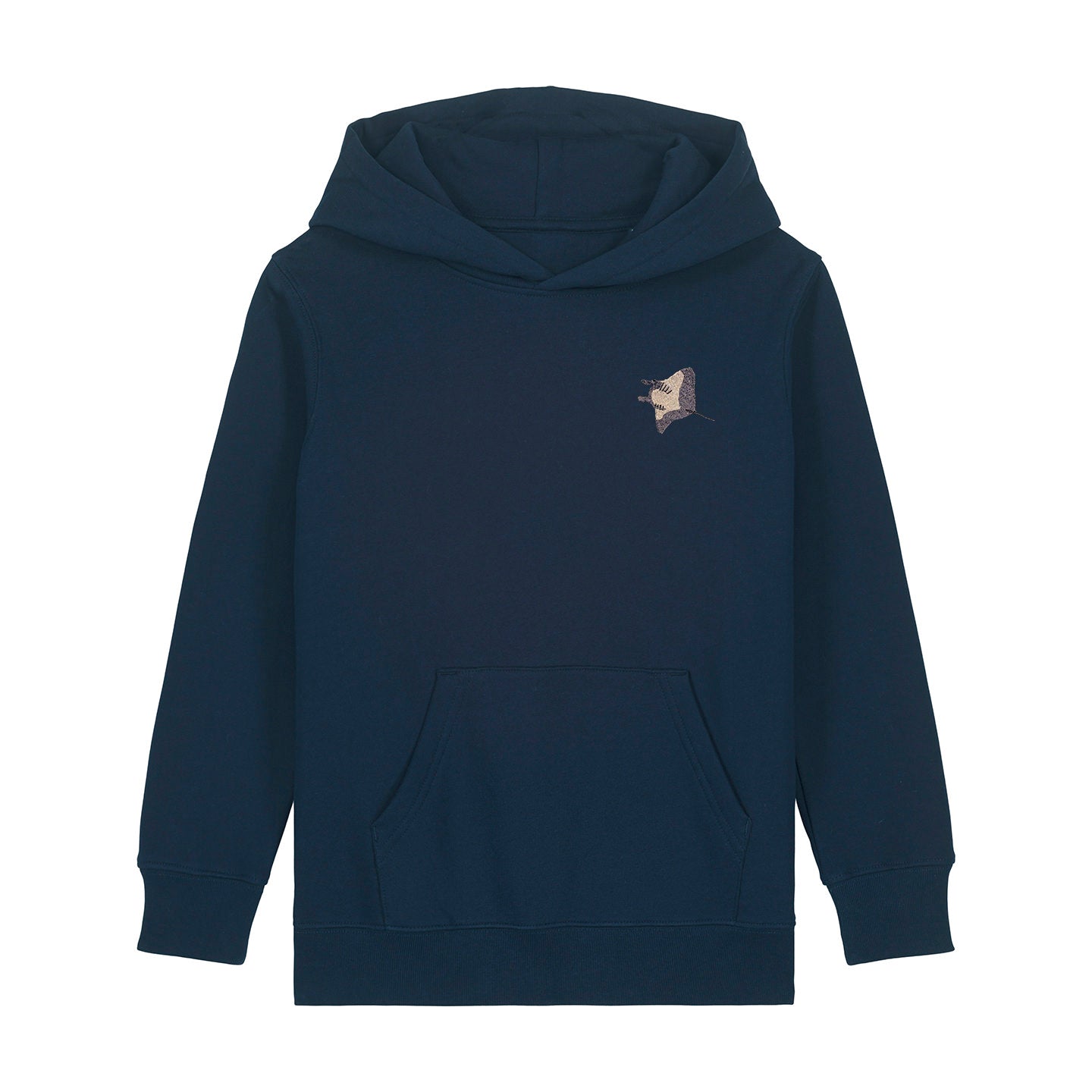 Manta Ray Embroidered Kids Hoodie