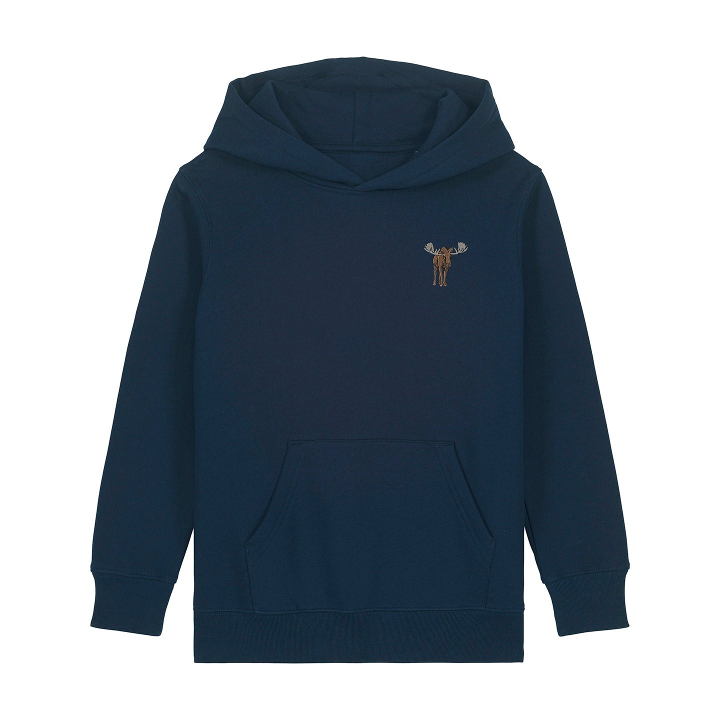 Moose Embroidered Kids Hoodie
