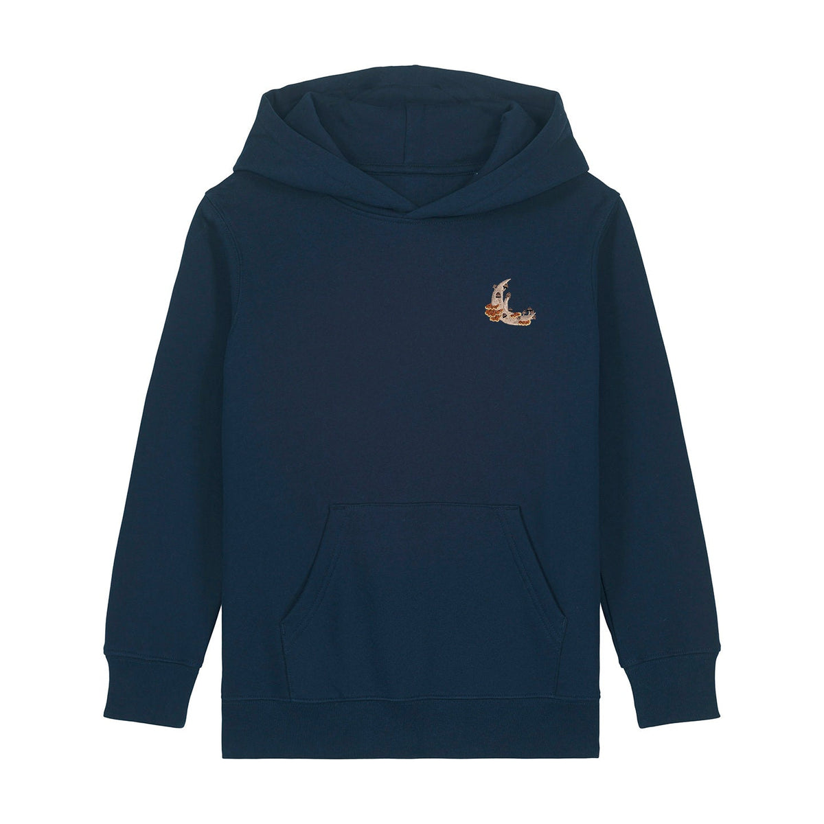 Mushroom Moon Crescent Embroidered Kids Hoodie