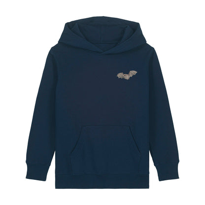 Natterer's Bat Embroidered Kids Hoodie