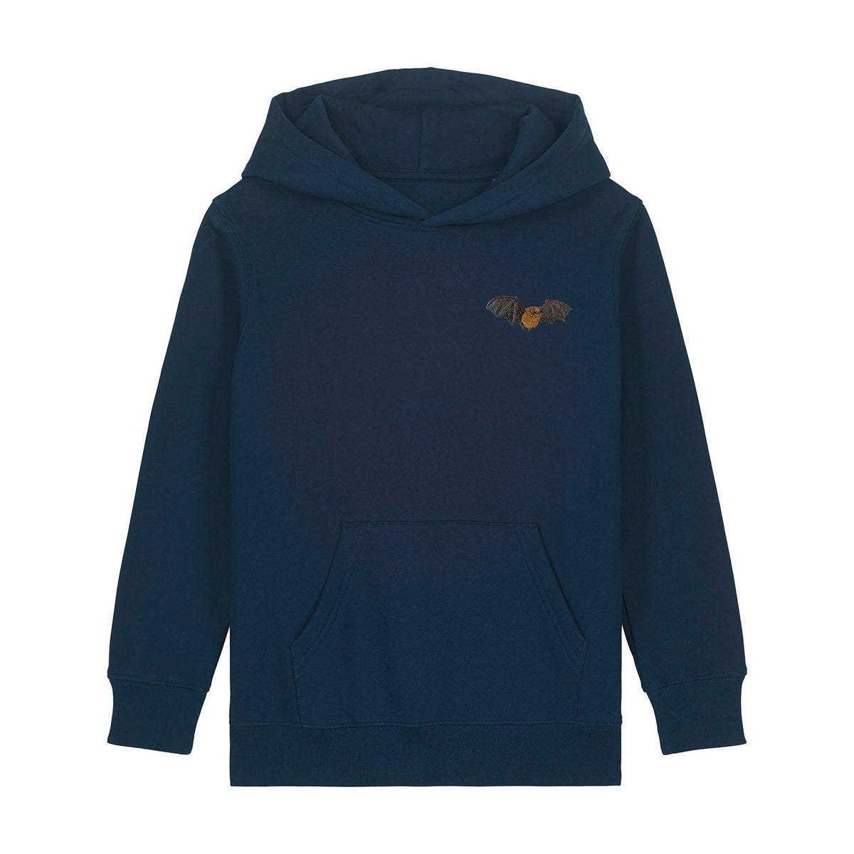 Noctule Bat Embroidered Kids Hoodie