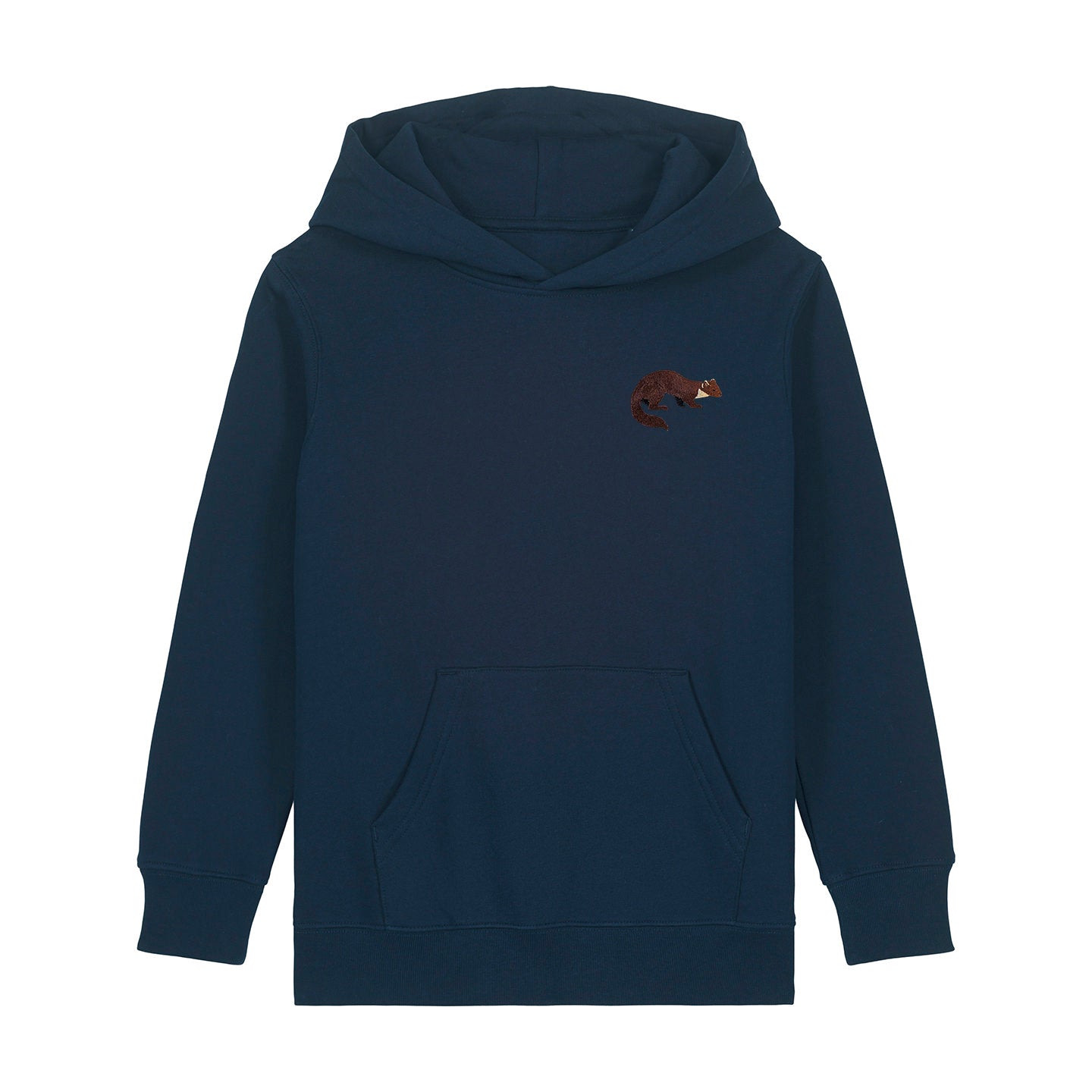 Pine Marten Embroidered Kids Hoodie