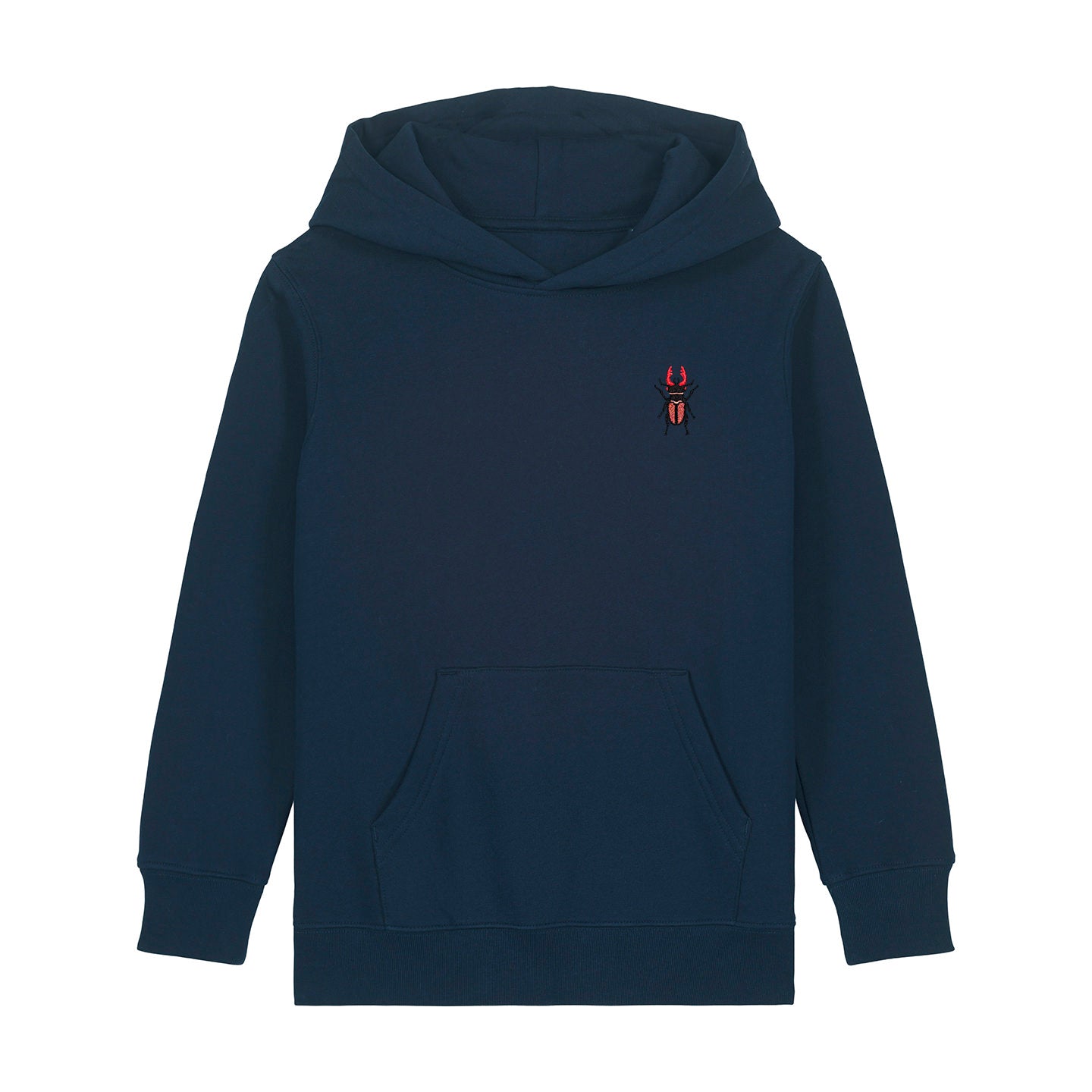 Stag Beetle Embroidered Kids Hoodie