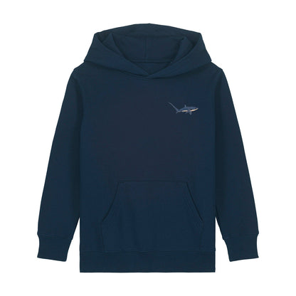 Thresher Shark Embroidered Kids Hoodie