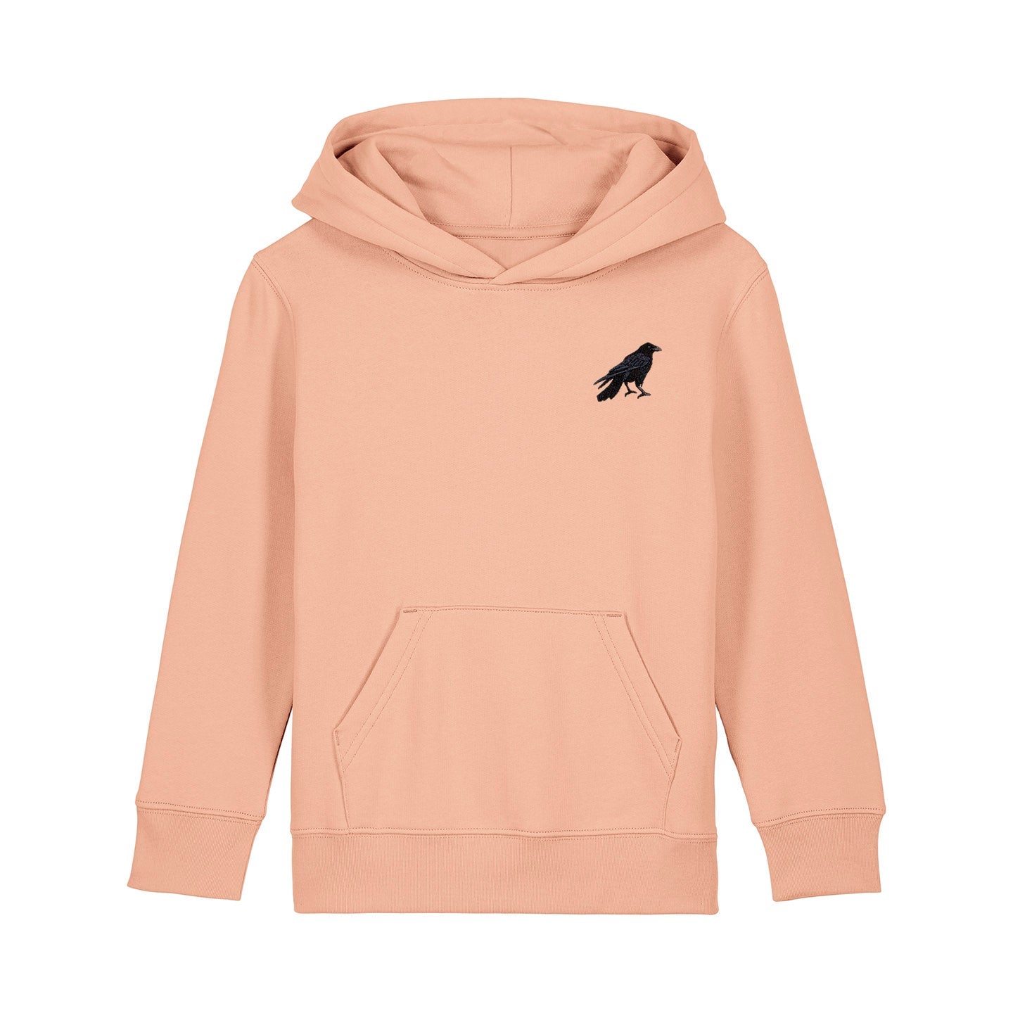 Crow Embroidered Kids Hoodie
