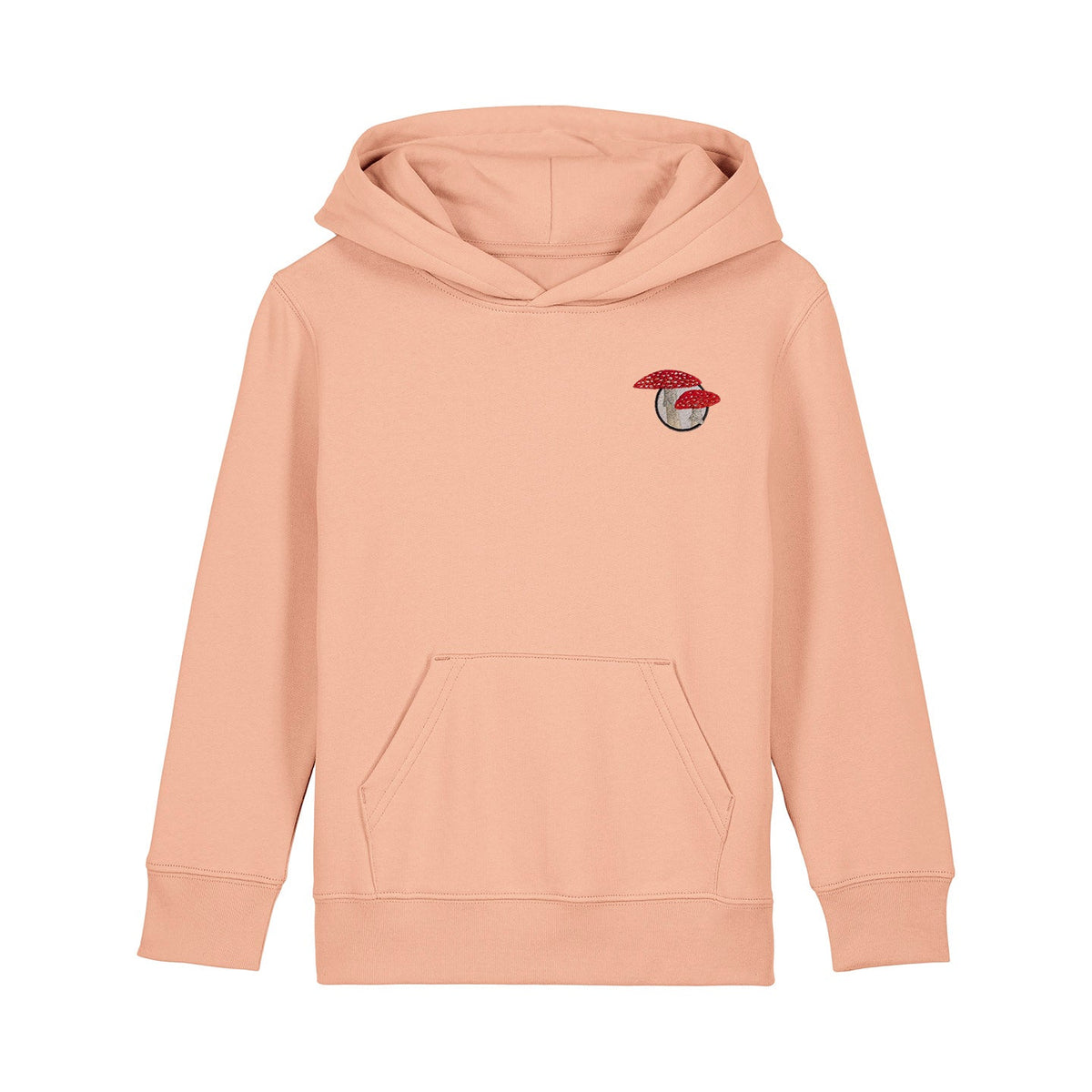 Fly Agaric Mushroom Embroidered Kids Hoodie