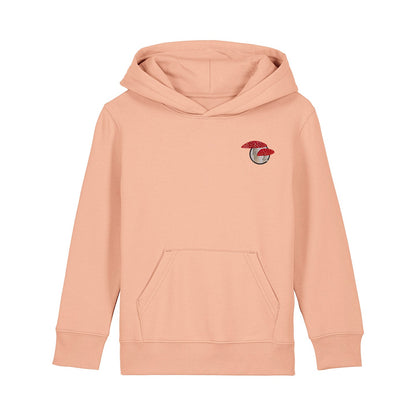 Fly Agaric Mushroom Embroidered Kids Hoodie