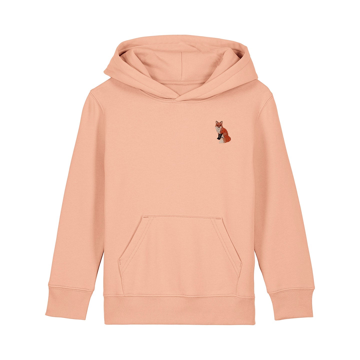 Fox Embroidered Kids Hoodie