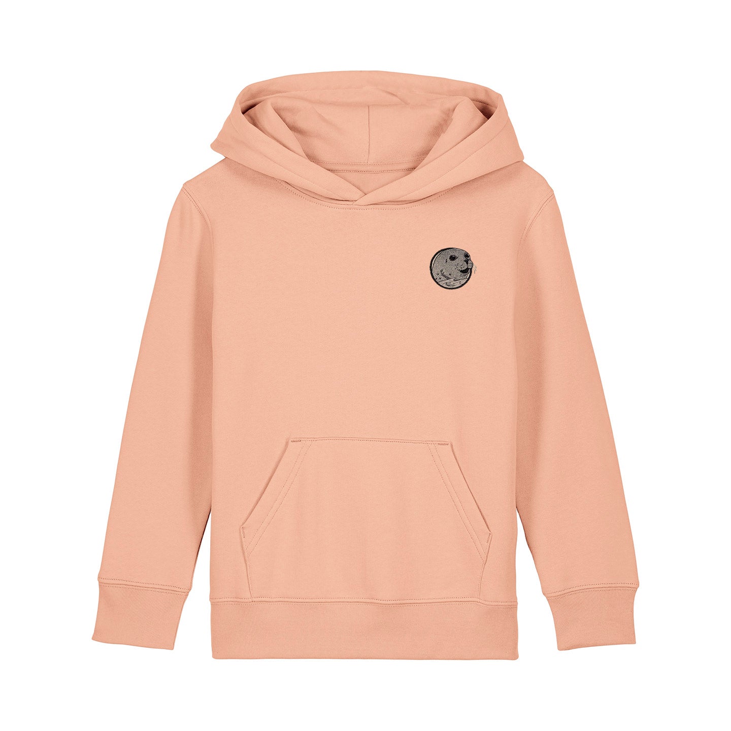 Grey Seal Embroidered Kids Hoodie