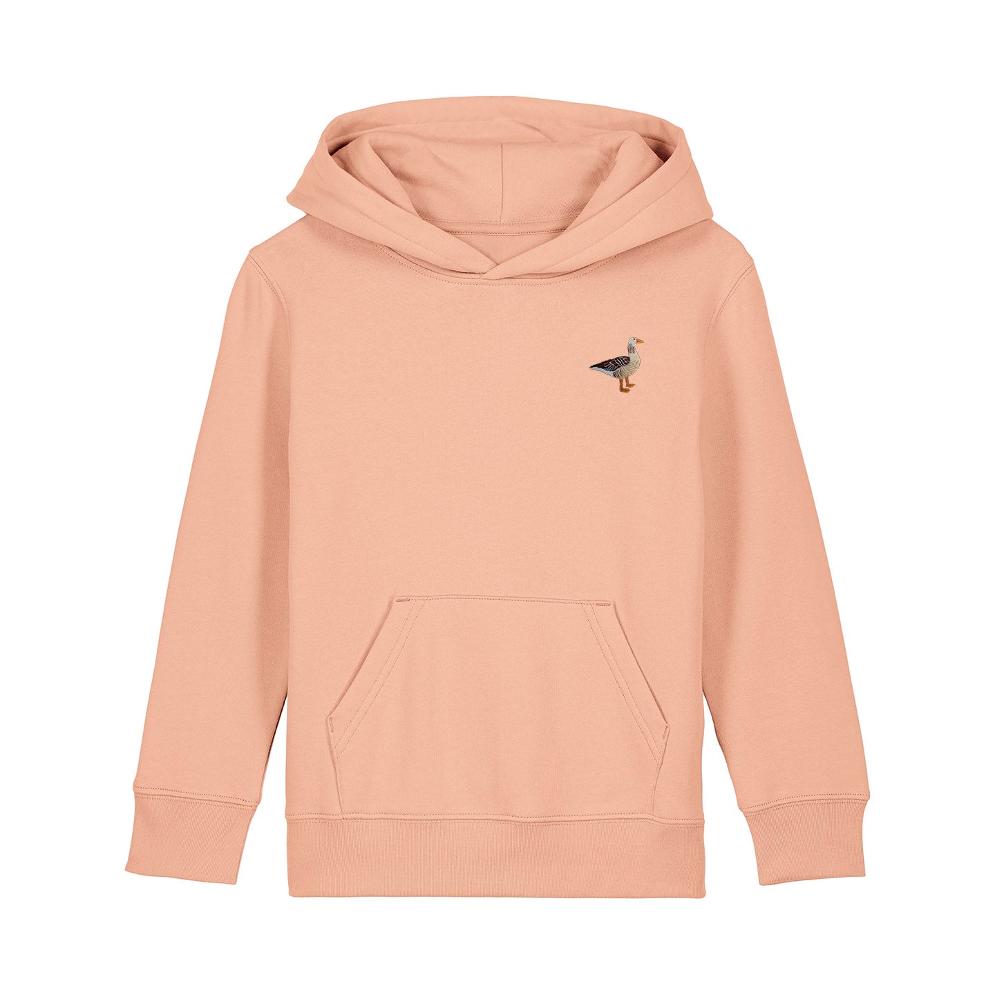 Greylag Goose Embroidered Kids Hoodie