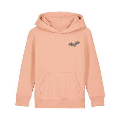 Natterer's Bat Embroidered Kids Hoodie