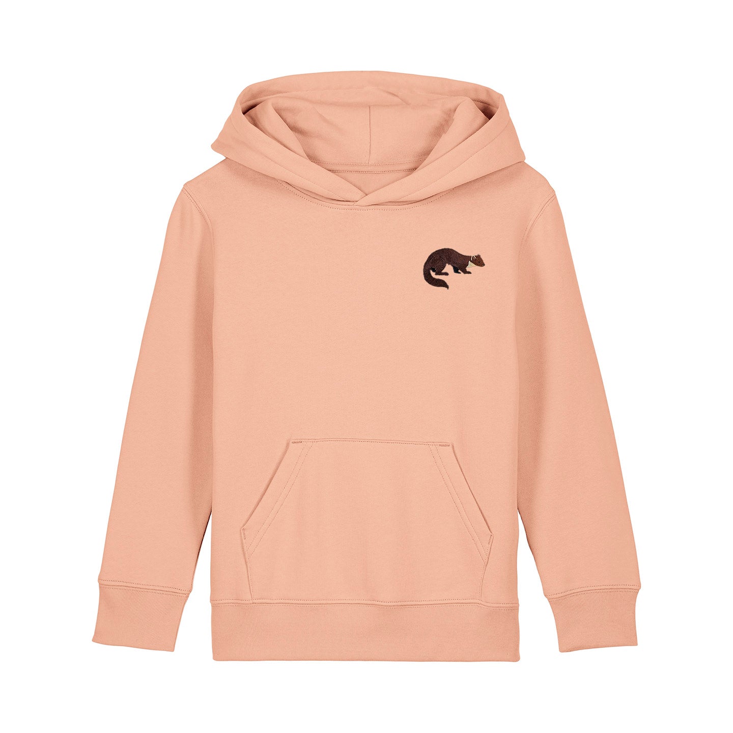 Pine Marten Embroidered Kids Hoodie