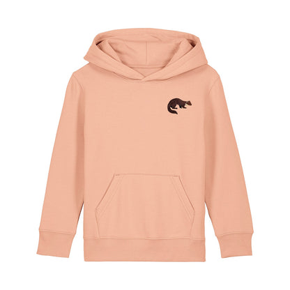 Pine Marten Embroidered Kids Hoodie