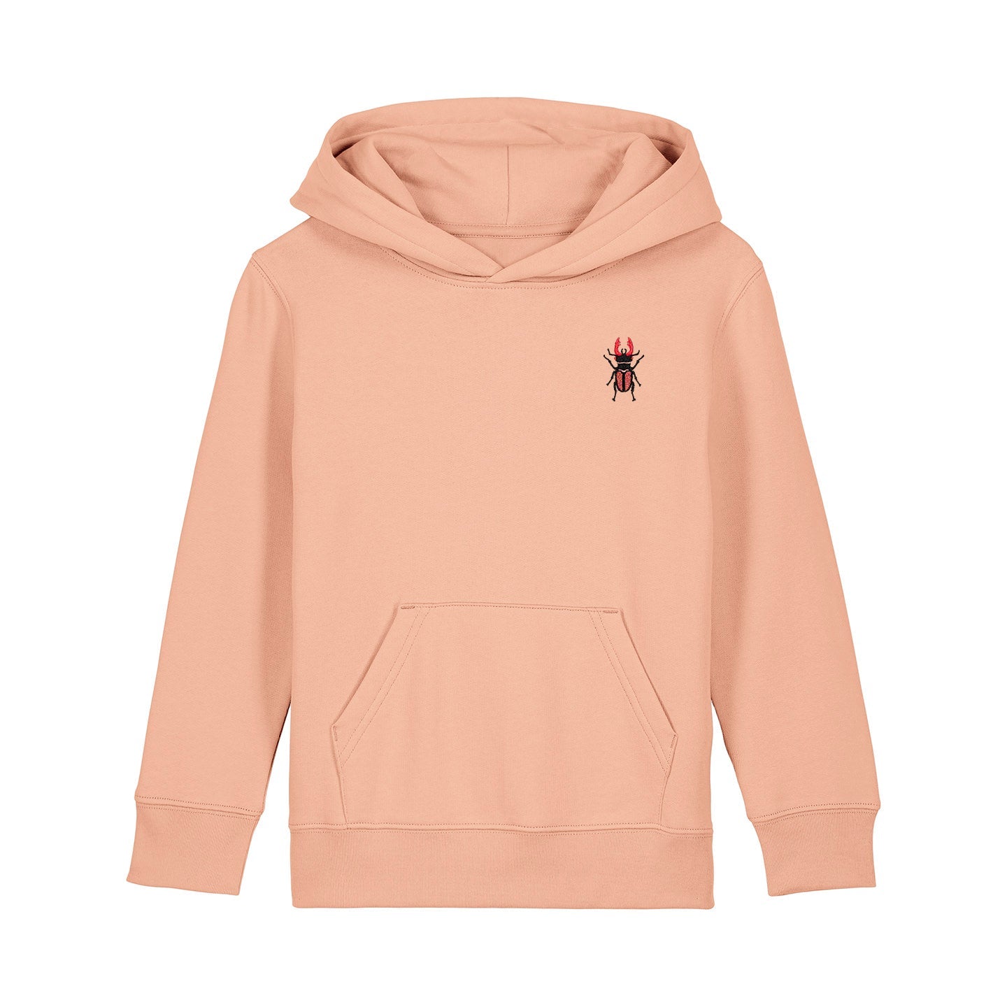 Stag Beetle Embroidered Kids Hoodie