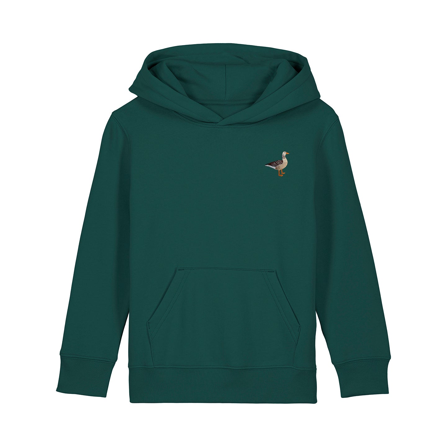 Greylag Goose Embroidered Kids Hoodie