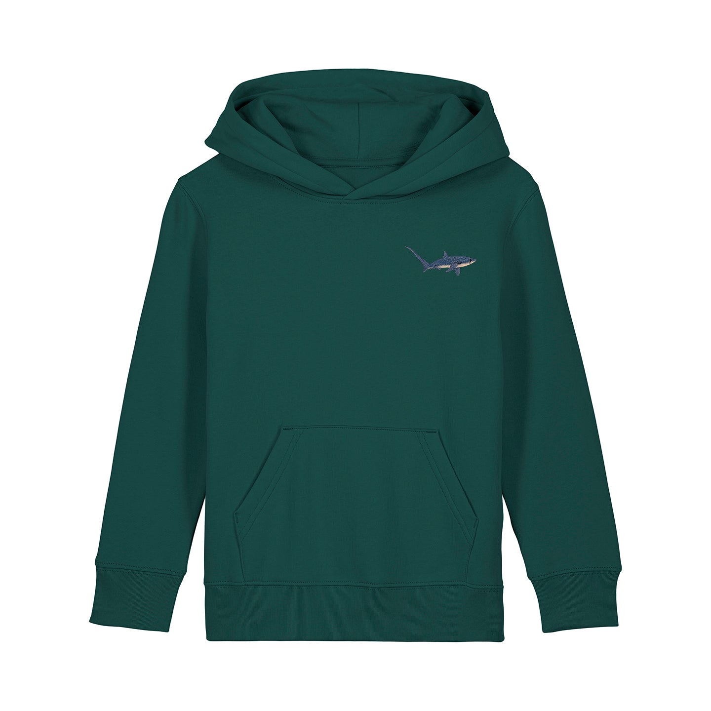 Thresher Shark Embroidered Kids Hoodie