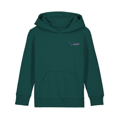 Thresher Shark Embroidered Kids Hoodie