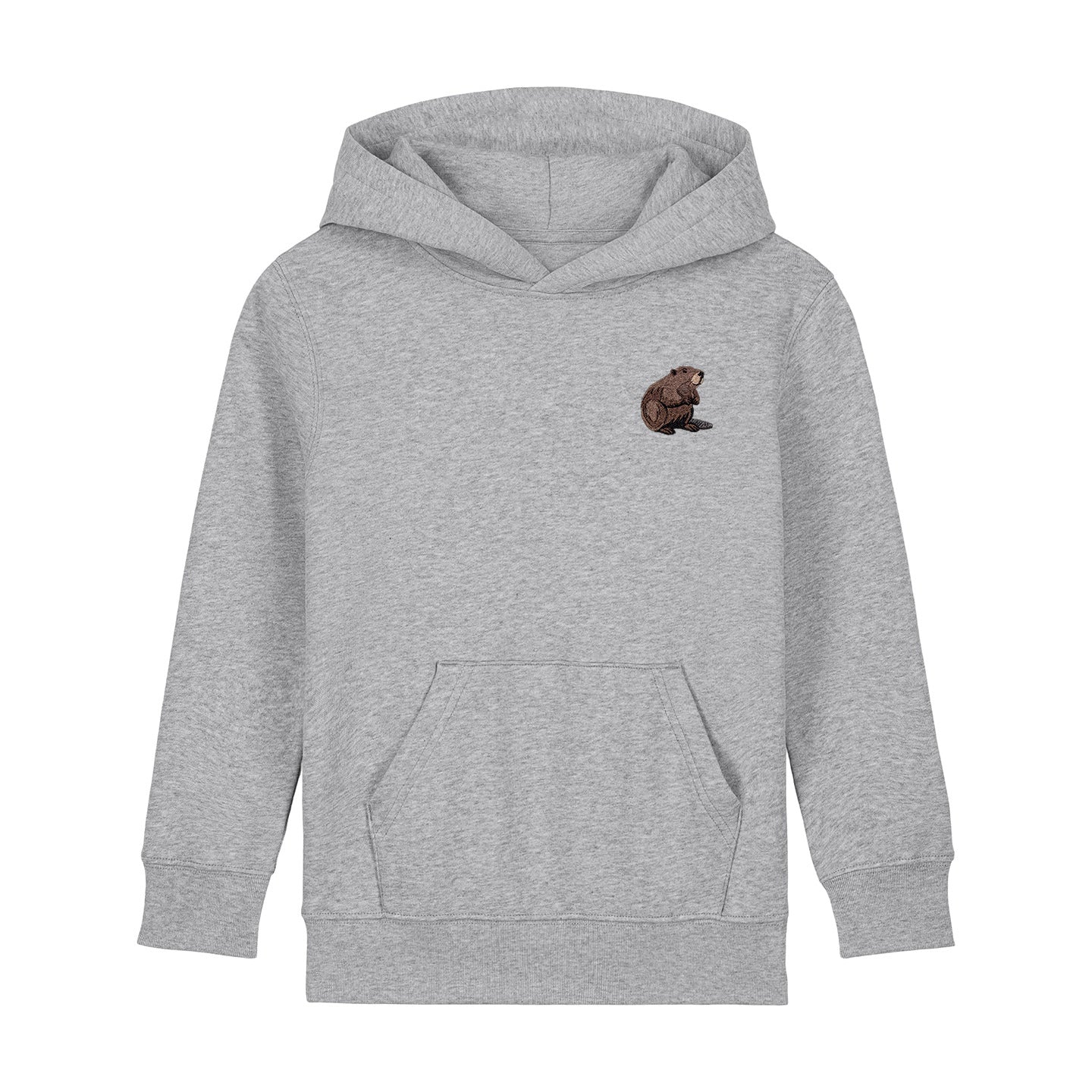 Beaver Embroidered Kids Hoodie
