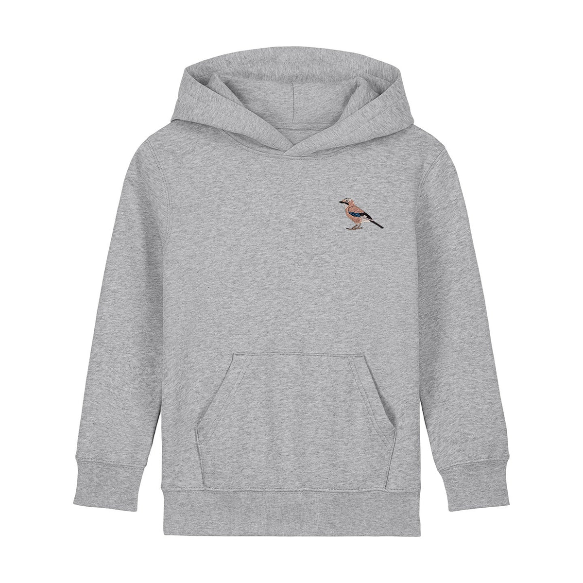 Eurasian Jay Embroidered Kids Hoodie
