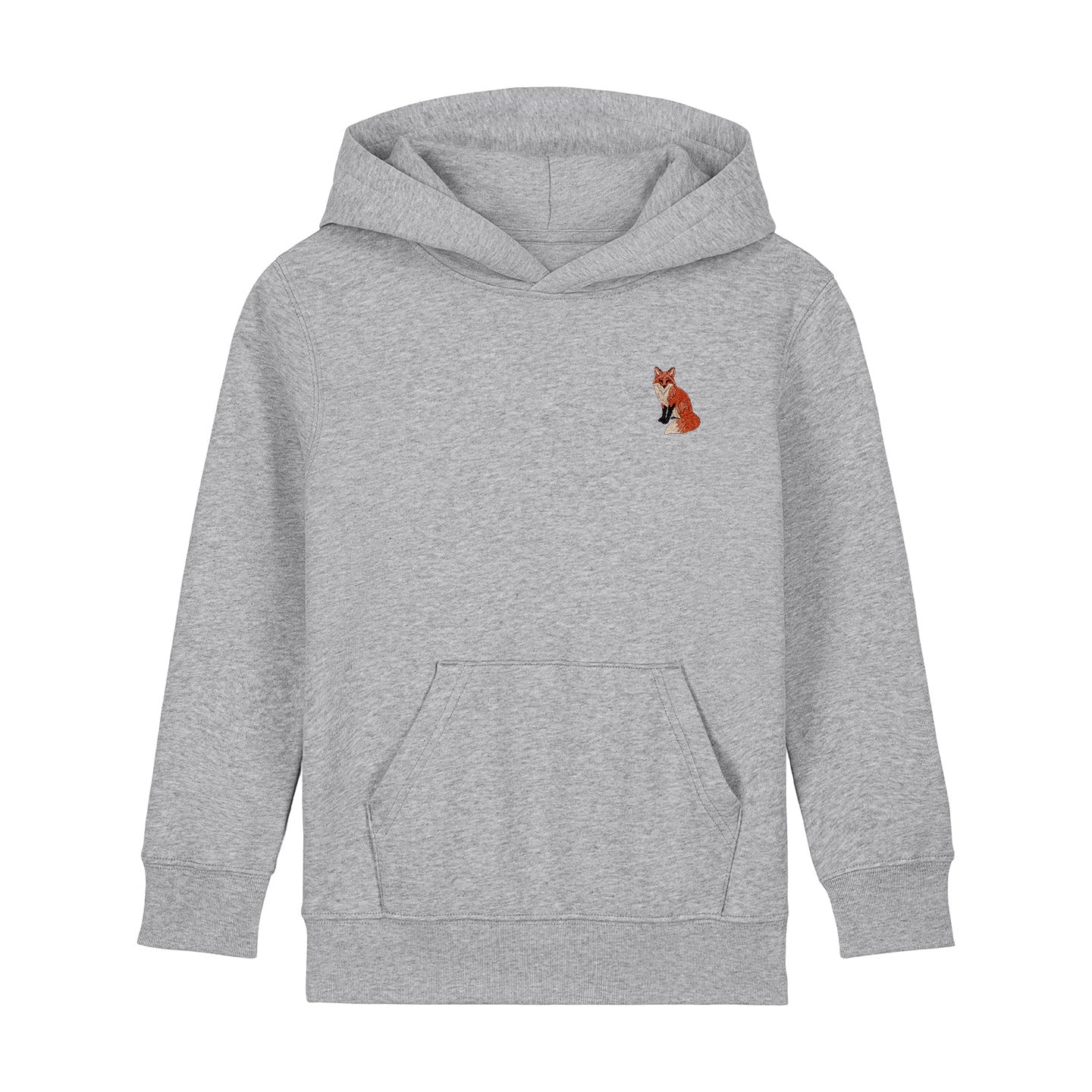 Fox Embroidered Kids Hoodie