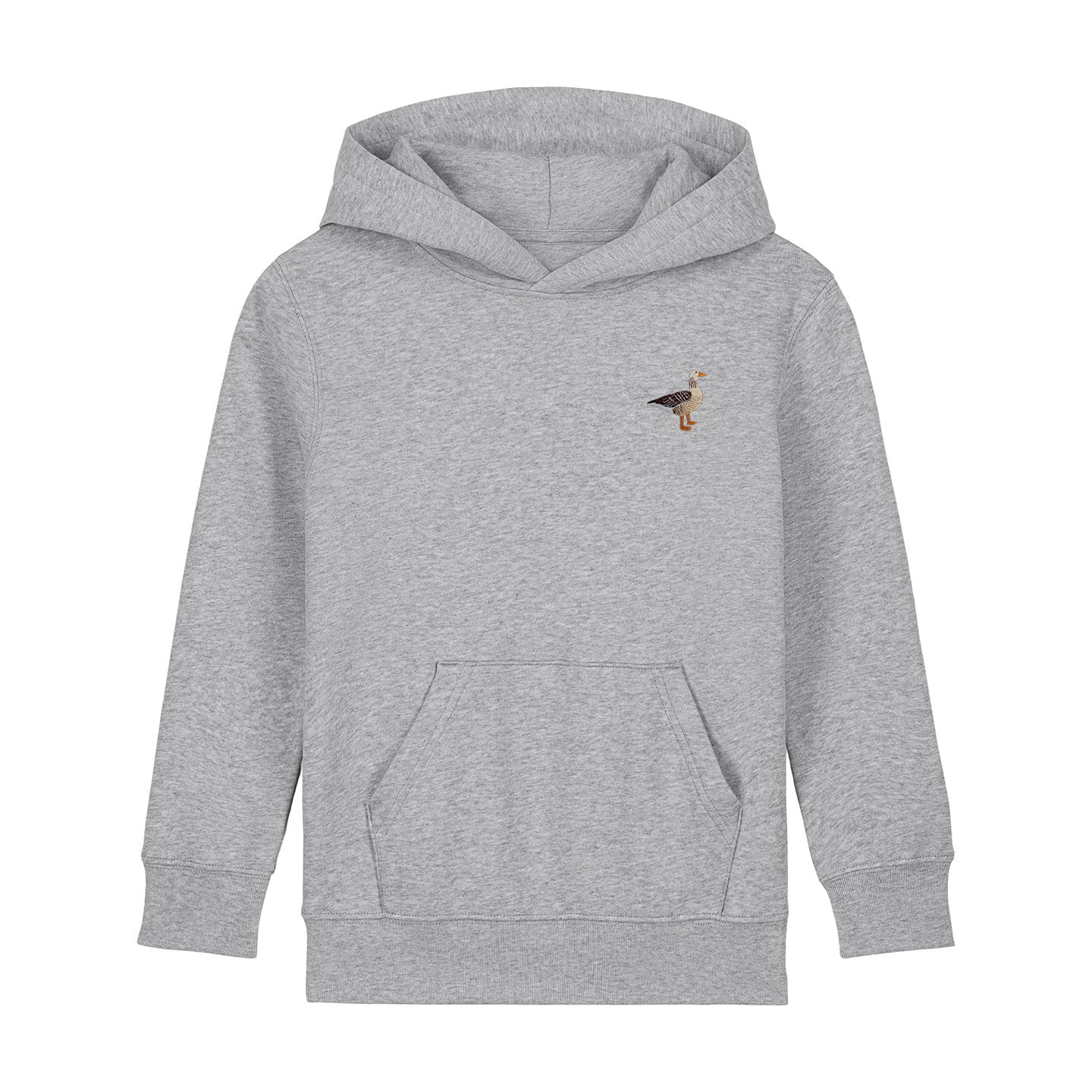 Greylag Goose Embroidered Kids Hoodie