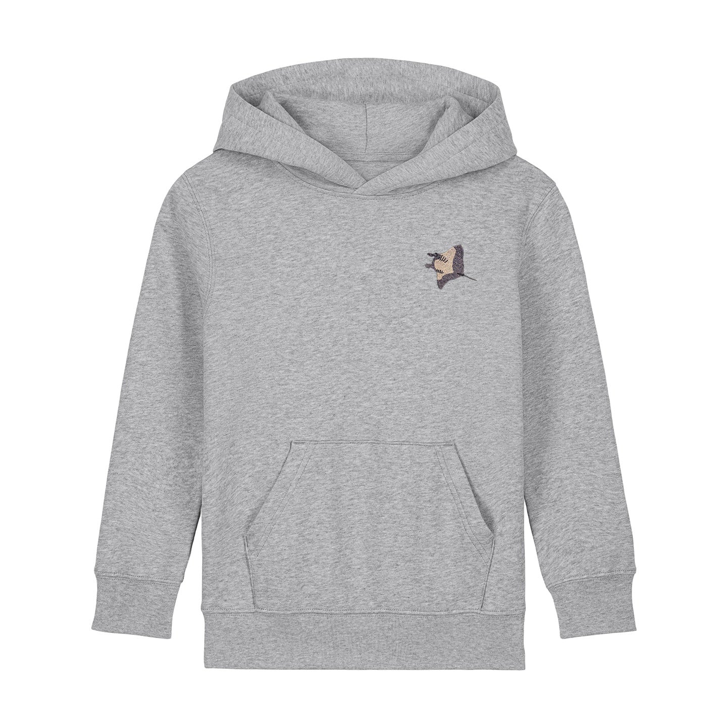 Manta Ray Embroidered Kids Hoodie