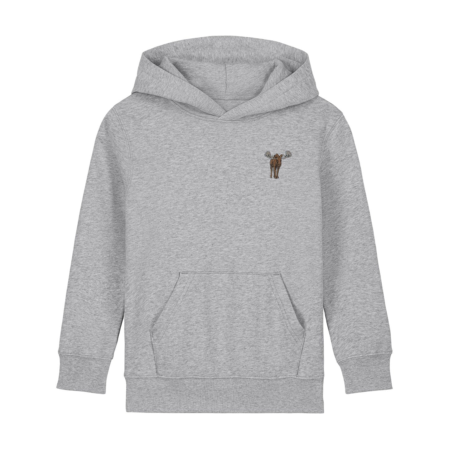 Moose Embroidered Kids Hoodie