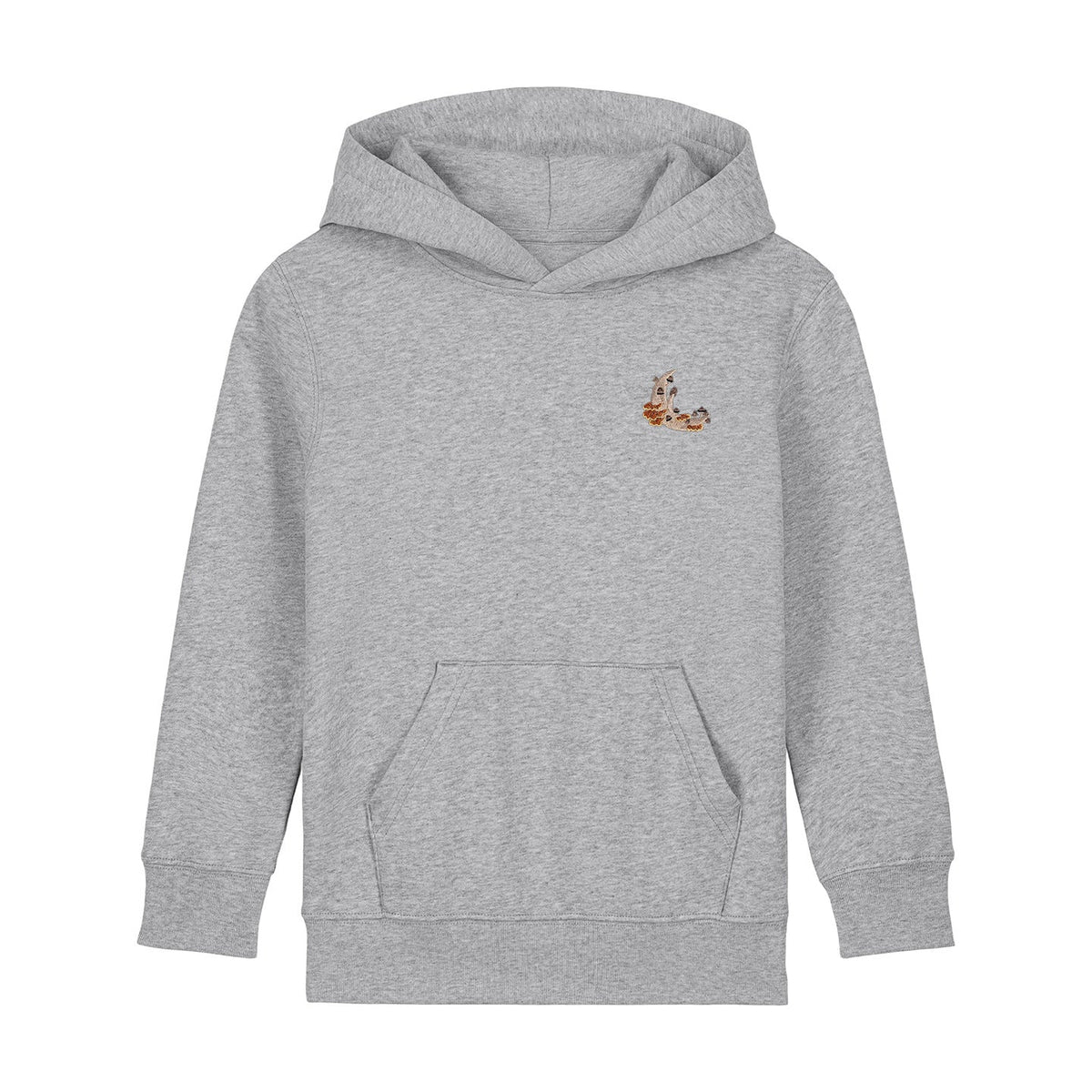 Mushroom Moon Crescent Embroidered Kids Hoodie