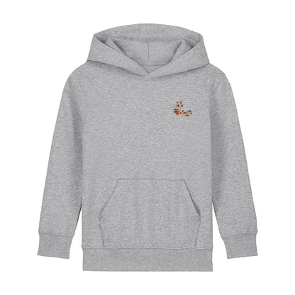 Mushroom Moon Crescent Embroidered Kids Hoodie