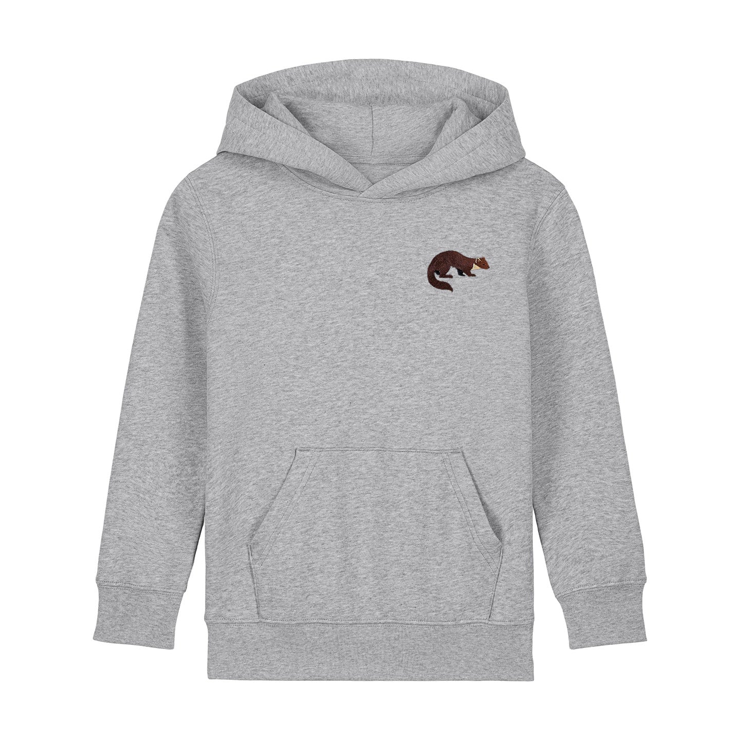 Pine Marten Embroidered Kids Hoodie