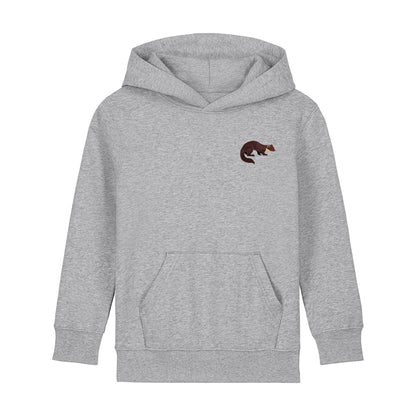Pine Marten Embroidered Kids Hoodie