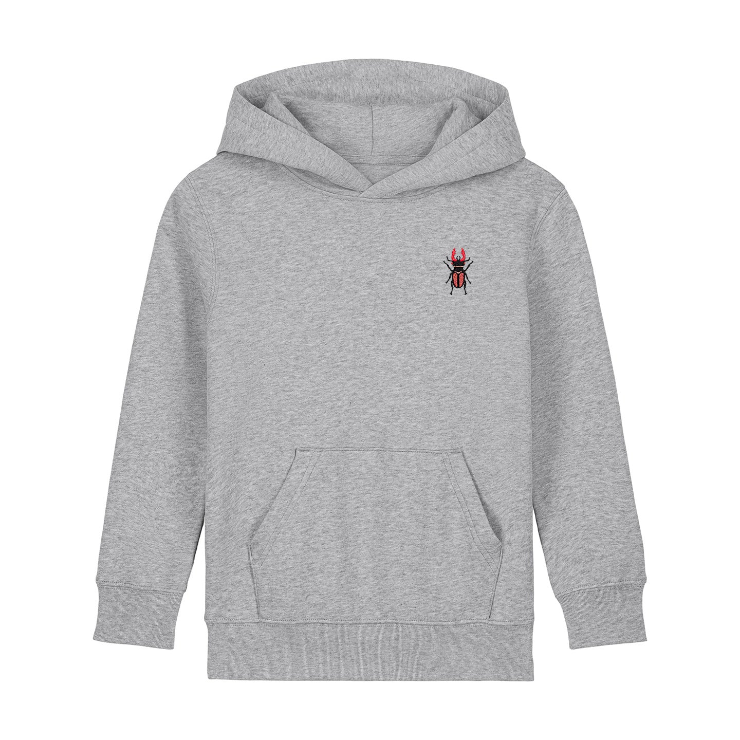 Stag Beetle Embroidered Kids Hoodie