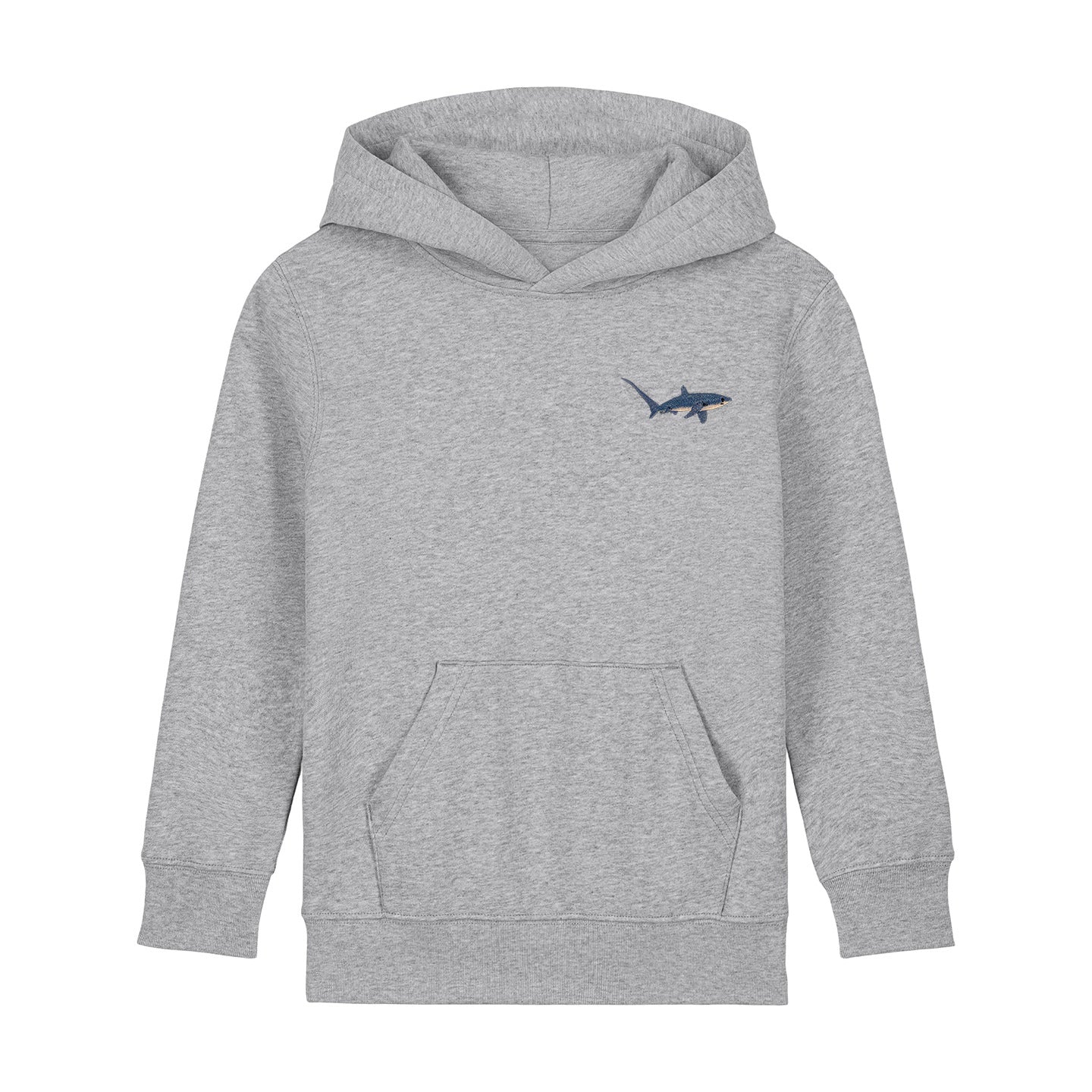 Thresher Shark Embroidered Kids Hoodie
