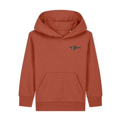 Basking Shark Embroidered Kids Hoodie