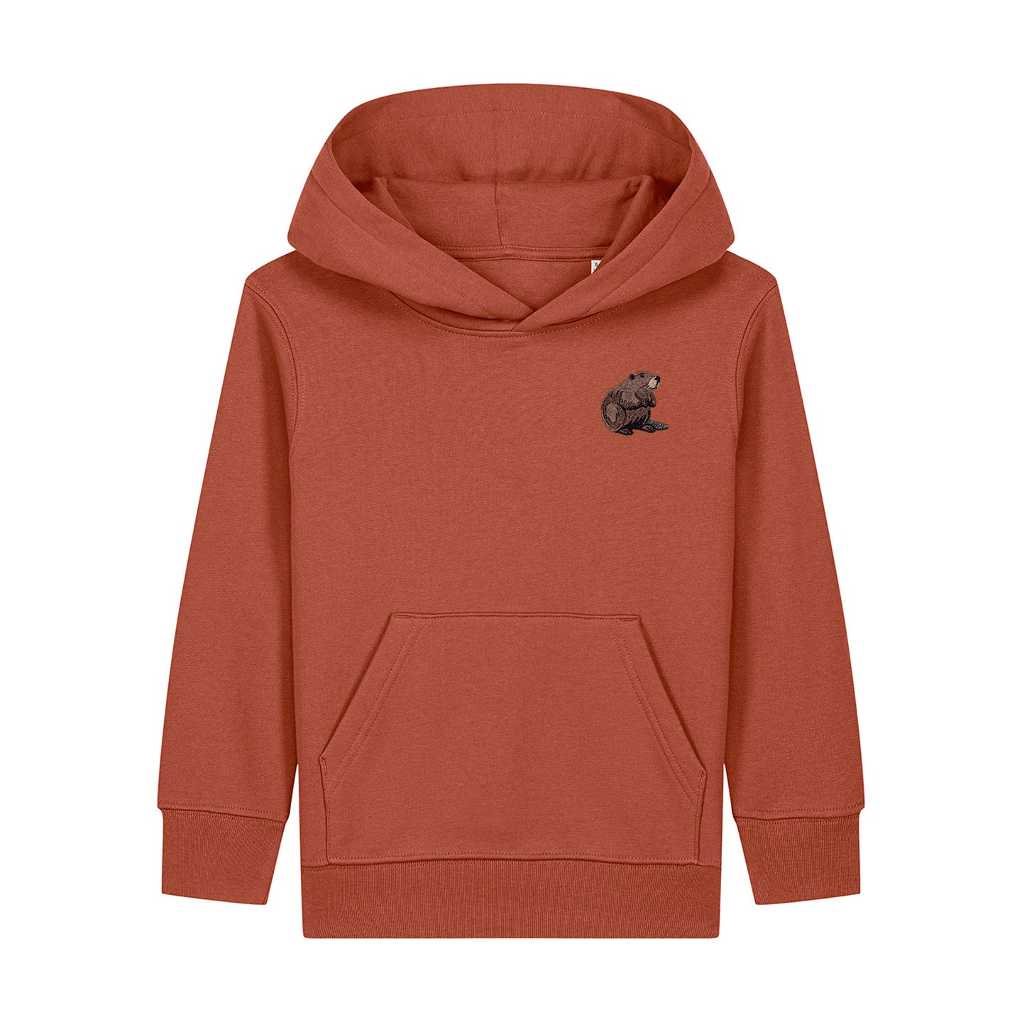 Beaver Embroidered Kids Hoodie