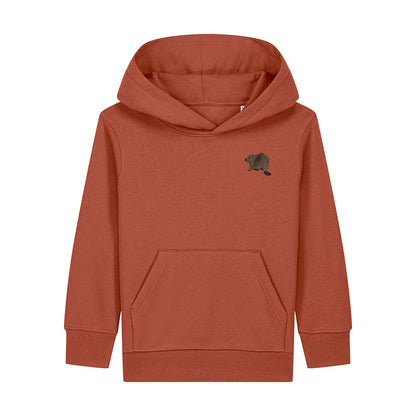 Beaver Riverside Embroidered Kids Hoodie