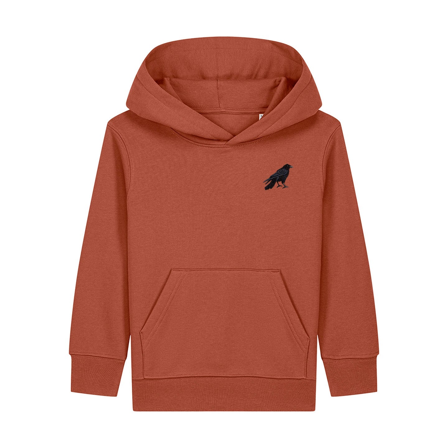 Crow Embroidered Kids Hoodie