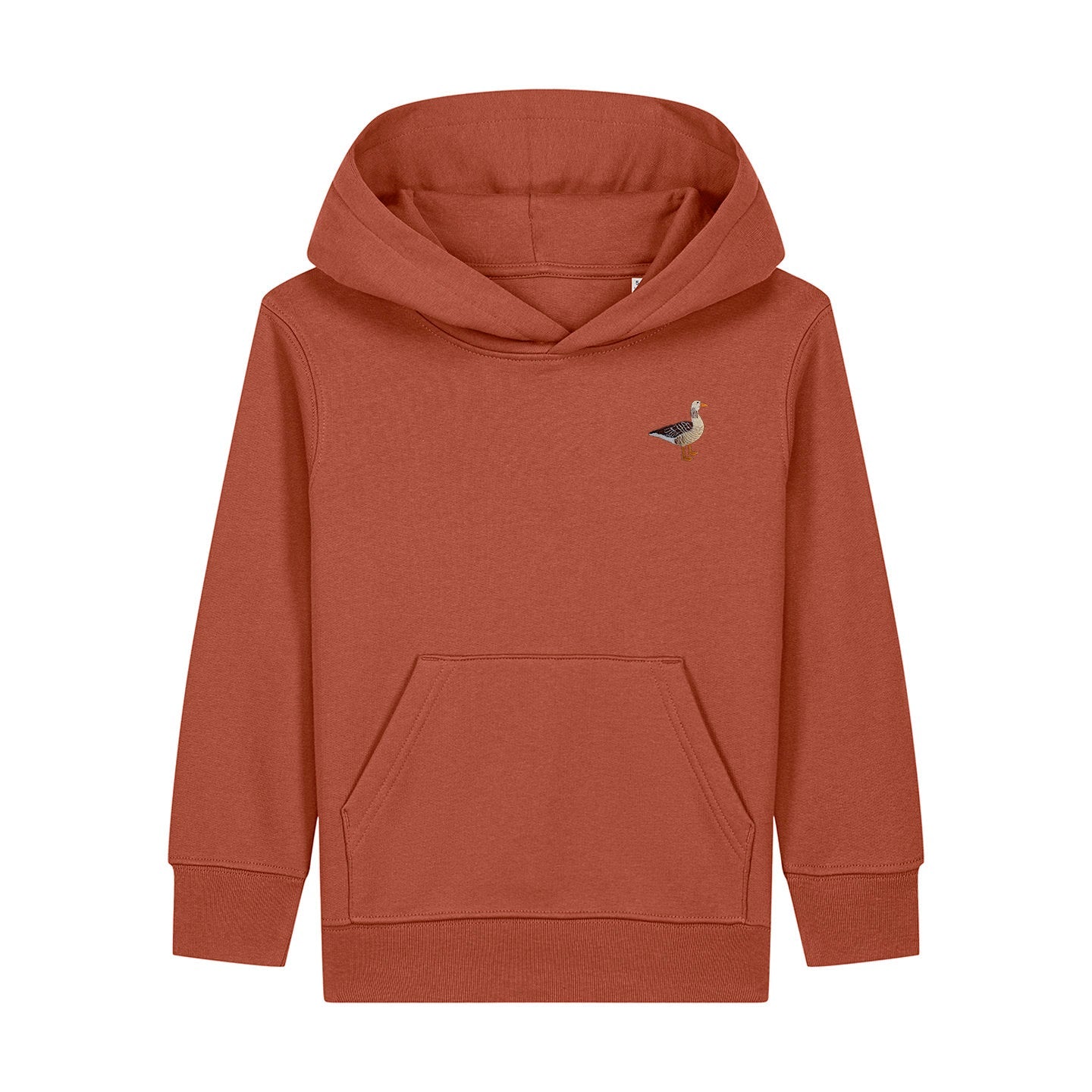 Greylag Goose Embroidered Kids Hoodie