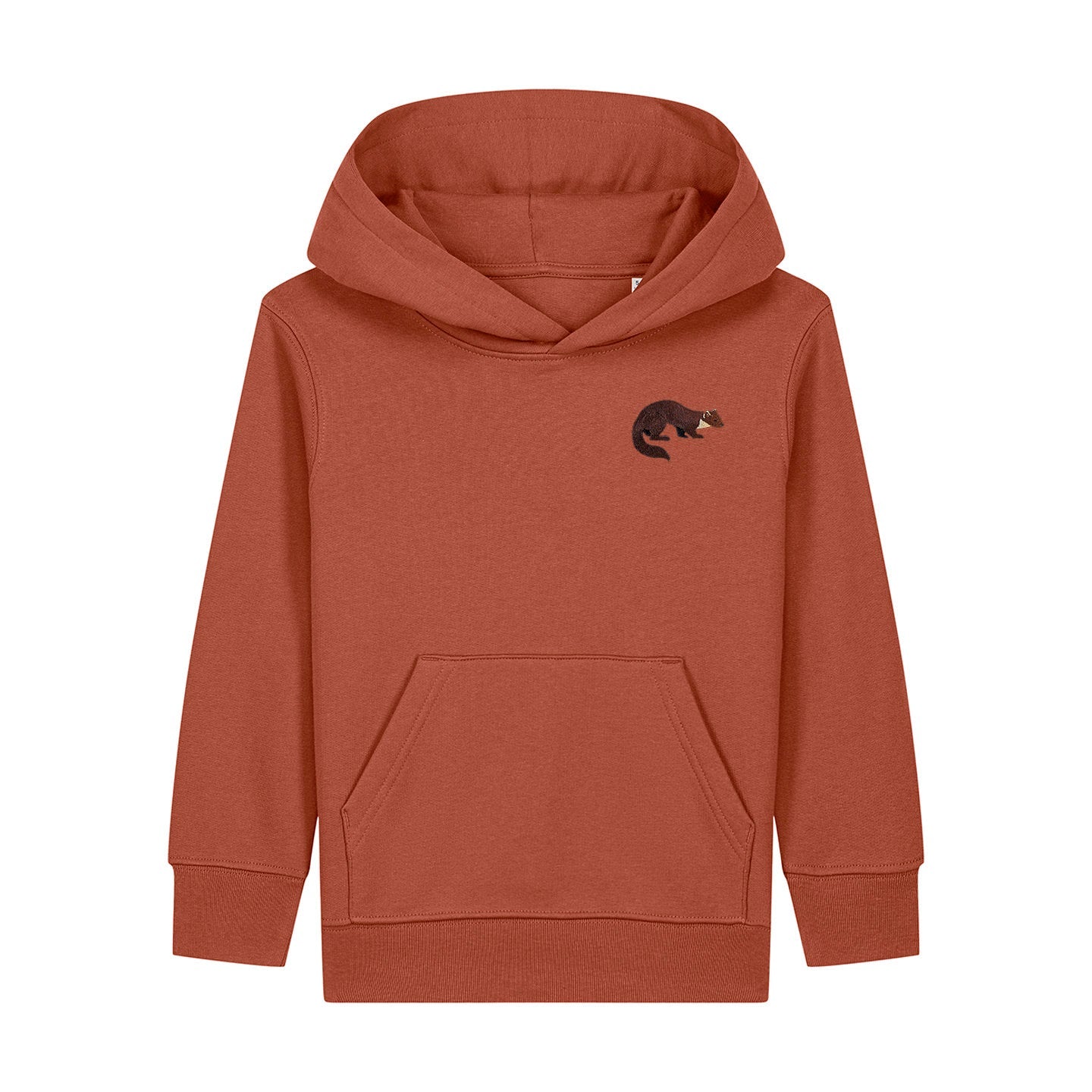 Pine Marten Embroidered Kids Hoodie