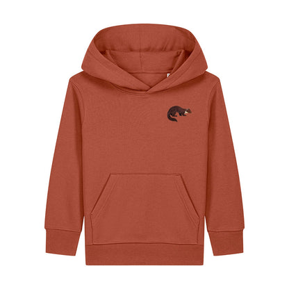 Pine Marten Embroidered Kids Hoodie